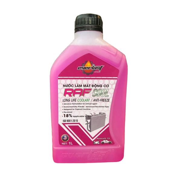 Nước làm mát động cơ RAF COOL màu Hồng